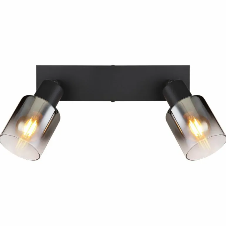 Plafonnier Globo HUBERTUS Noir, 2 lumières