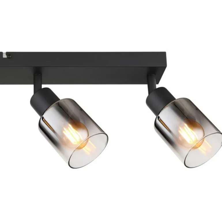 Plafonnier Globo HUBERTUS Noir, 4 lumières