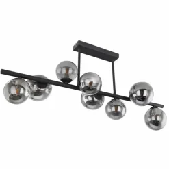 Plafonnier Globo IRNAA LED Noir, 9 lumières