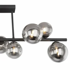 Plafonnier Globo IRNAA LED Noir, 9 lumières