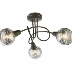 Plafonnier Globo Isla LED Bronze, 3 lumières