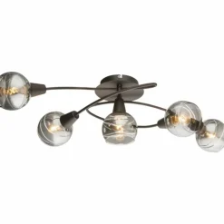 Plafonnier Globo Isla LED Bronze, 5 lumières
