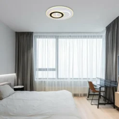 Plafonnier Globo JACQUES LED Noir, Blanc, 1 lumière, Télécommandes