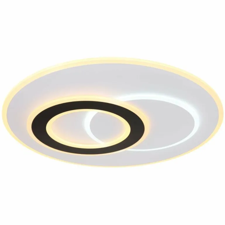 Plafonnier Globo JACQUES LED Noir, Blanc, 1 lumière, Télécommandes