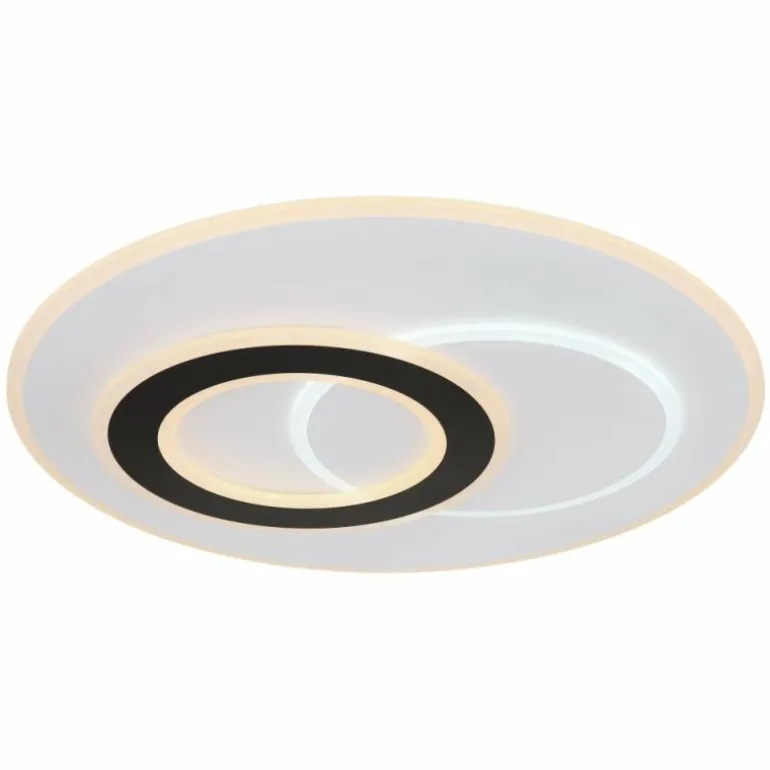 Plafonnier Globo JACQUES LED Noir, Blanc, 1 lumière, Télécommandes