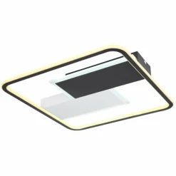 Plafonnier Globo JENNA LED Noir, Blanc, 1 lumière, Télécommandes