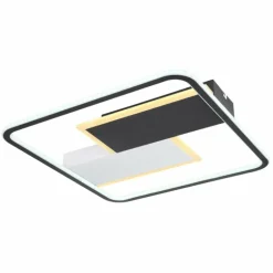 Plafonnier Globo JENNA LED Noir, Blanc, 1 lumière, Télécommandes