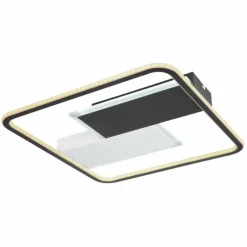 Plafonnier Globo JENNA LED Noir, Blanc, 1 lumière, Télécommandes