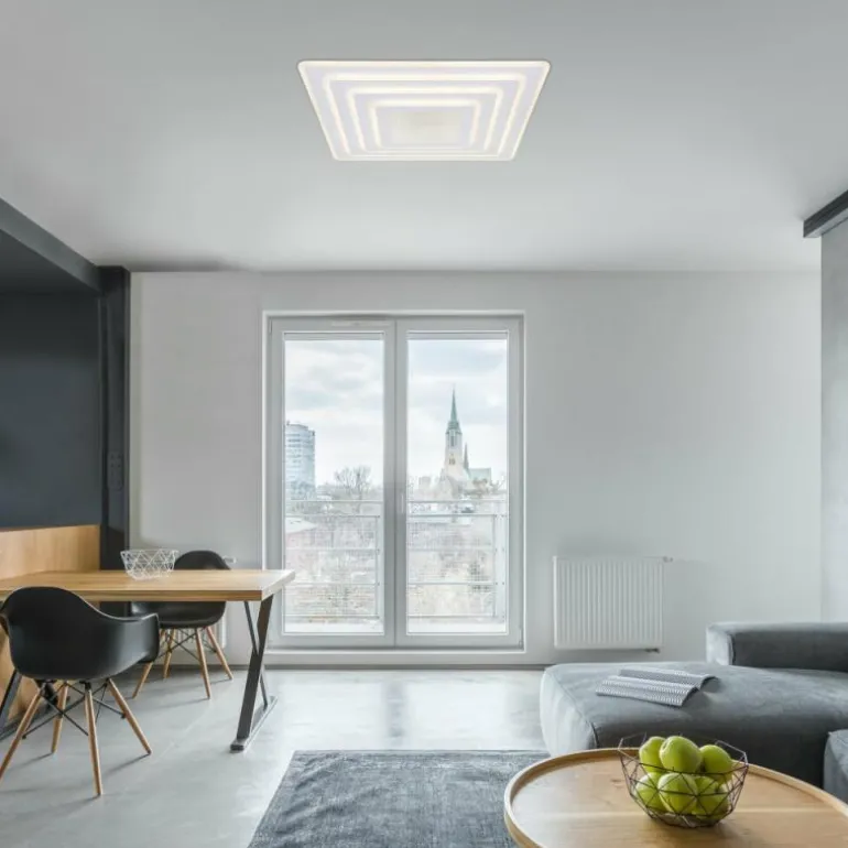 Plafonnier Globo JOCELYN LED Blanc, 1 lumière, Télécommandes