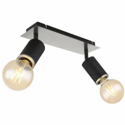 Plafonnier Globo JOSEBA Noir, 2 lumières