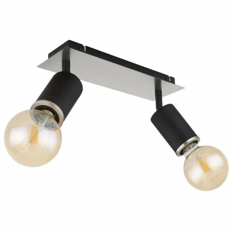 Plafonnier Globo JOSEBA Noir, 2 lumières