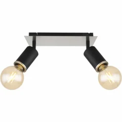 Plafonnier Globo JOSEBA Noir, 2 lumières