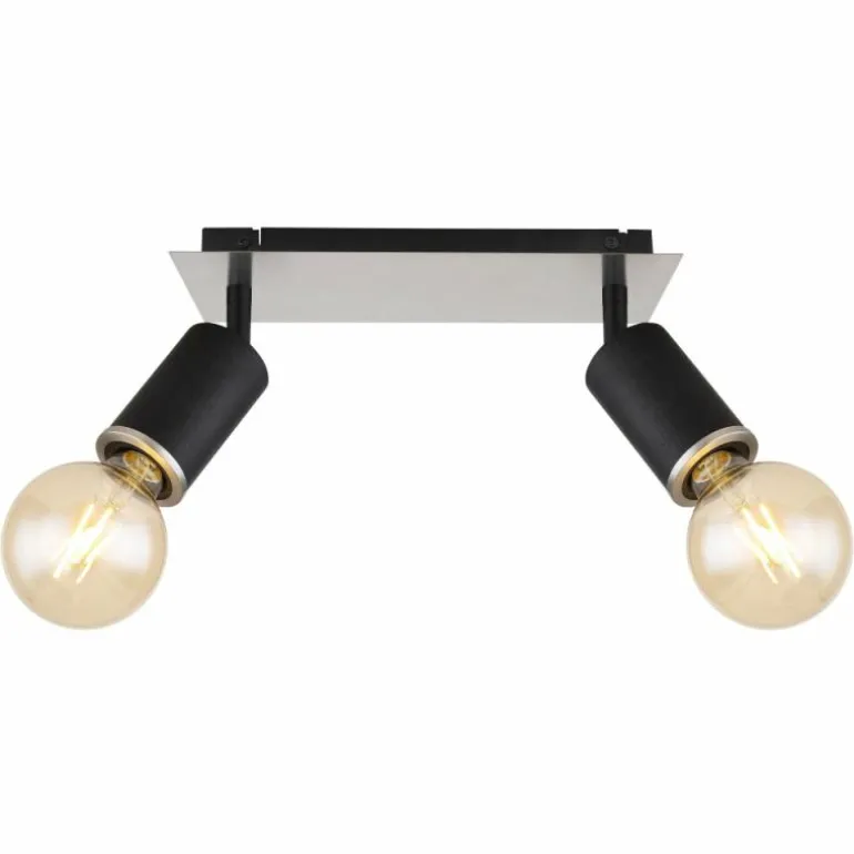 Plafonnier Globo JOSEBA Noir, 2 lumières