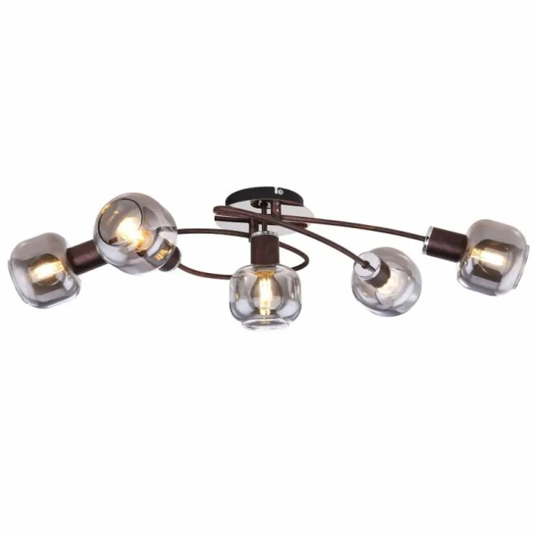 Plafonnier Globo KABU Cuivre, 5 lumières
