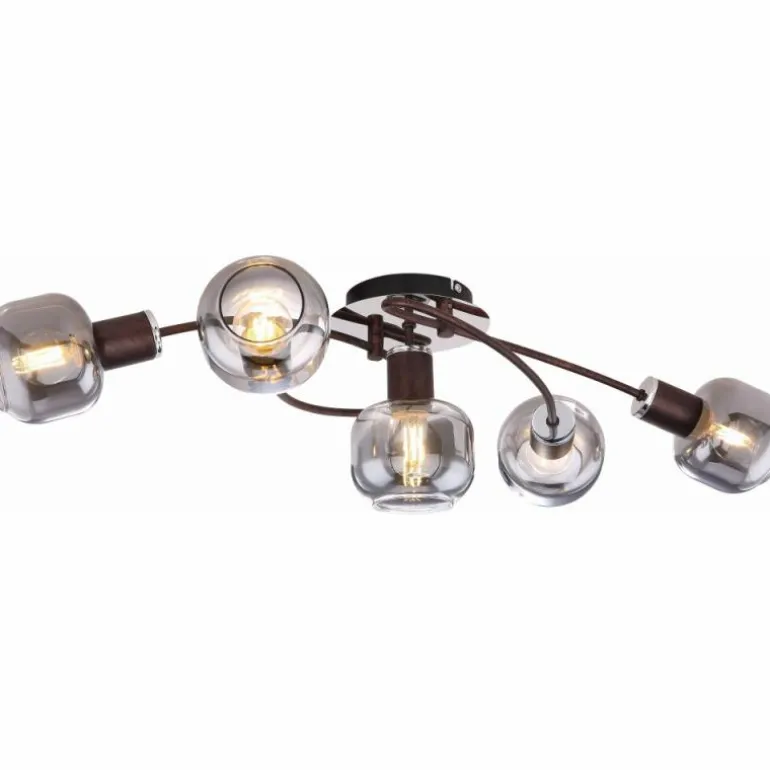 Plafonnier Globo KABU Cuivre, 5 lumières