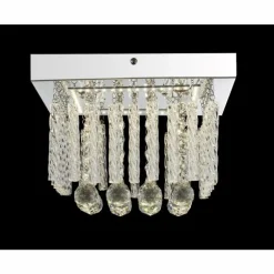 Plafonnier Globo LED Chrome, 1 lumière