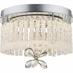 Plafonnier Globo LED Chrome, 1 lumière