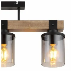 Plafonnier Globo LILA Brun, Noir, 3 lumières