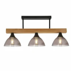 Plafonnier Globo LINDI Écru, Noir, 3 lumières