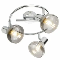 Plafonnier Globo LOTHAR Fumé, 3 lumières