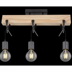 Plafonnier Globo LUDI Noir, 3 lumières