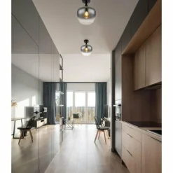 Plafonnier Globo MAXY Noir, 1 lumière