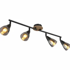 Plafonnier Globo MUBBY Noir, 4 lumières