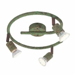 Plafonnier Globo OLANA Vert, Rouille, 3 lumières