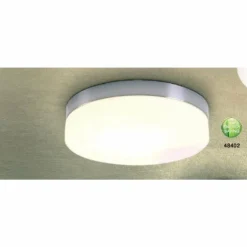Plafonnier Globo OPAL Acier inoxydable, Nickel mat, Blanc, 2 lumières