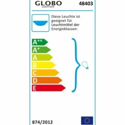 Plafonnier Globo OPAL Acier inoxydable, Nickel mat, Blanc, 3 lumières