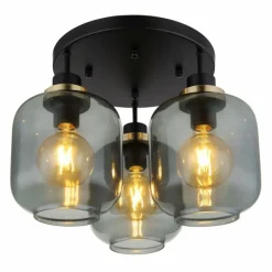 Plafonnier Globo OTHMAR Bronze, Noir, 3 lumières
