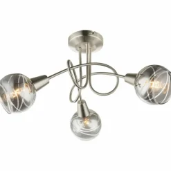 Plafonnier Globo ROMAN LED Nickel mat, 3 lumières