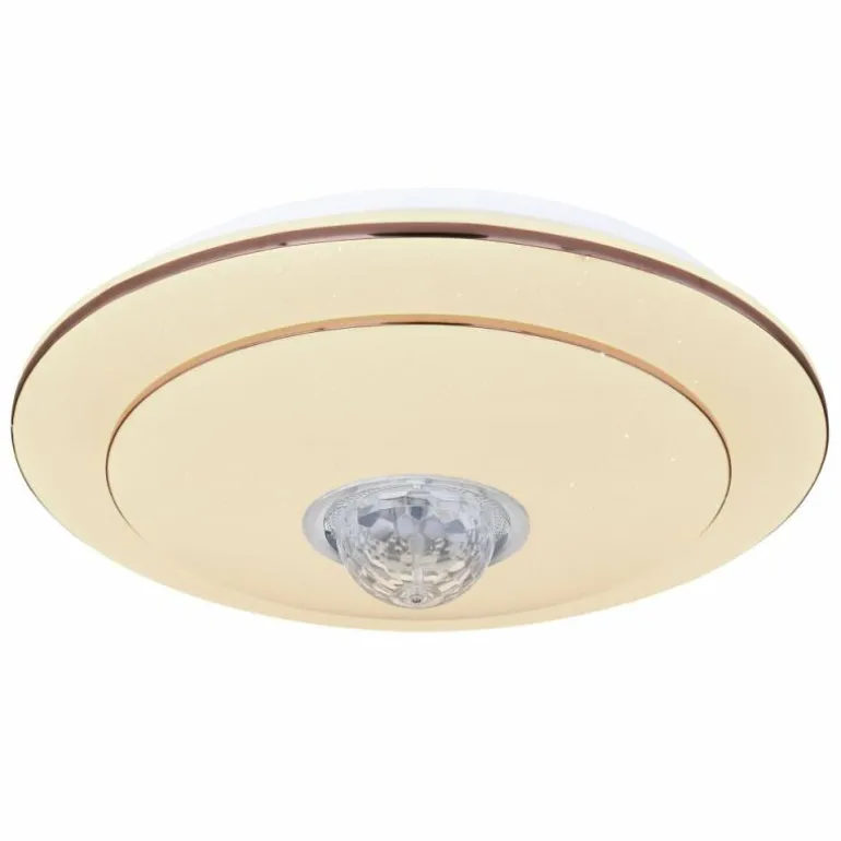 Plafonnier Globo SANTINA LED Blanc, 1 lumière, Télécommandes