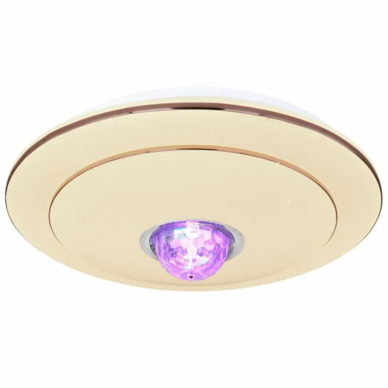 Plafonnier Globo SANTINA LED Blanc, 1 lumière, Télécommandes