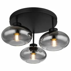 Plafonnier Globo SHAUN Noir, 3 lumières