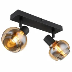 Plafonnier Globo TOKKI Noir, 2 lumières