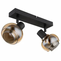 Plafonnier Globo TOKKI Noir, 2 lumières