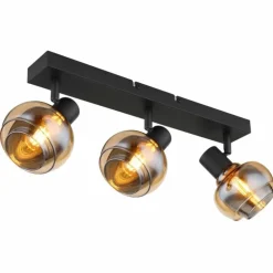 Plafonnier Globo TOKKI Noir, 3 lumières