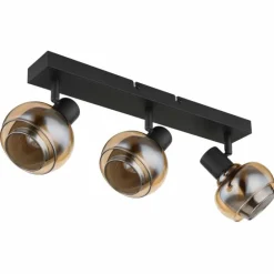 Plafonnier Globo TOKKI Noir, 3 lumières