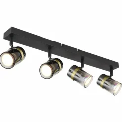 Plafonnier Globo TRABBY Noir, 4 lumières