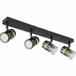 Plafonnier Globo TRABBY Noir, 4 lumières