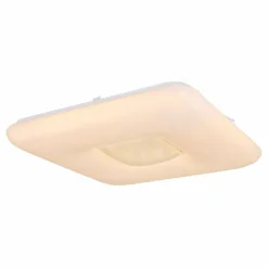 Plafonnier Globo TRYSTAN LED Blanc, 1 lumière, Télécommandes, Changeur de couleurs