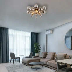 Plafonnier Globo UDO Noir, 3 lumières