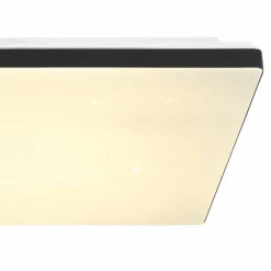 Plafonnier Globo ULLY LED Noir, Blanc, 1 lumière, Télécommandes, Changeur de couleurs