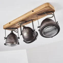 Plafonnier Glostrup Brun, Acier inoxydable, 3 lumières