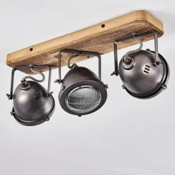 Plafonnier Glostrup Brun, Acier inoxydable, 3 lumières