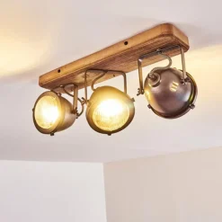 Plafonnier Glostrup Brun, Acier inoxydable, 3 lumières