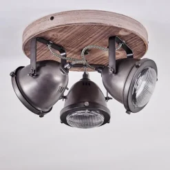 Plafonnier Glostrup Brun, Acier inoxydable, 3 lumières