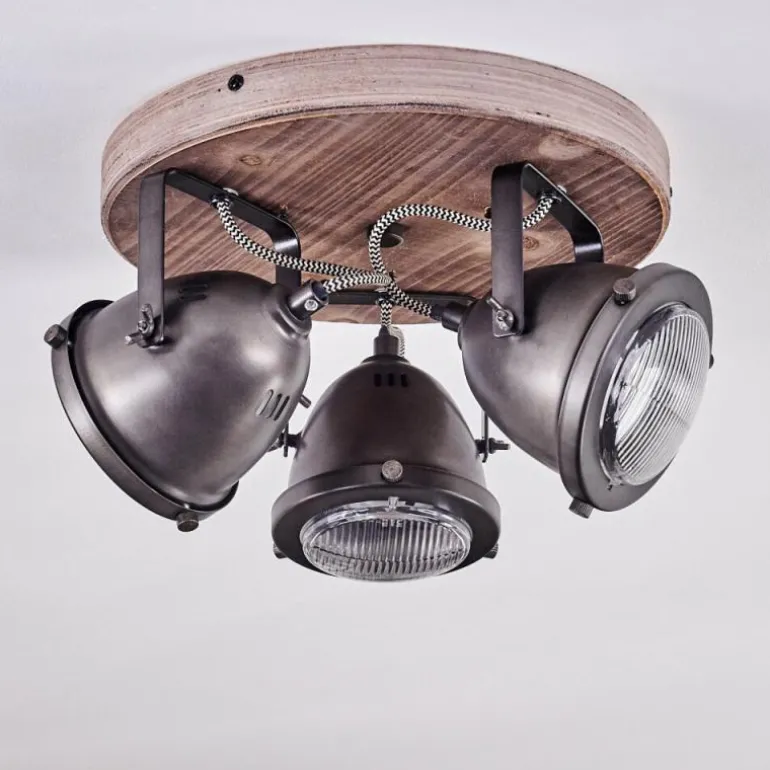 Plafonnier Glostrup Brun, Acier inoxydable, 3 lumières