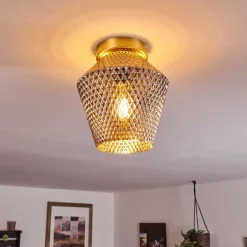 Plafonnier Gombua Laiton, 1 lumière